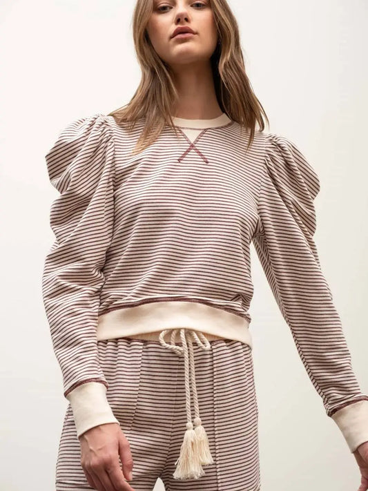 Striped Contrast Top