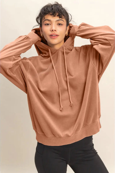 Mineral Washed Seam Detail Hoodie