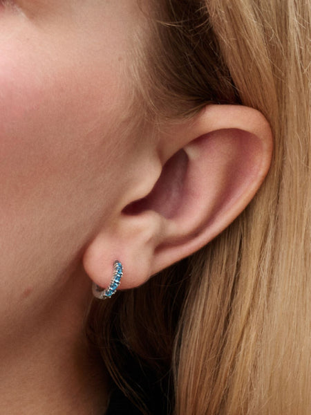 Pandora Light Blue Huggie Earrings