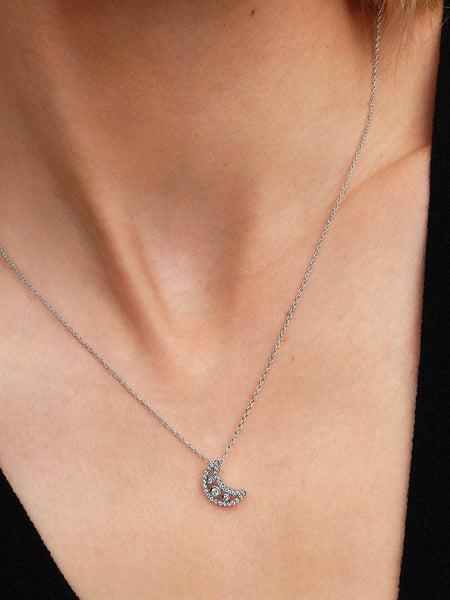 Pandora Crescent Moon Pendant Necklace