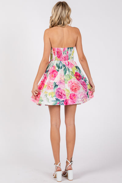 Floral A-Line Mini Dress