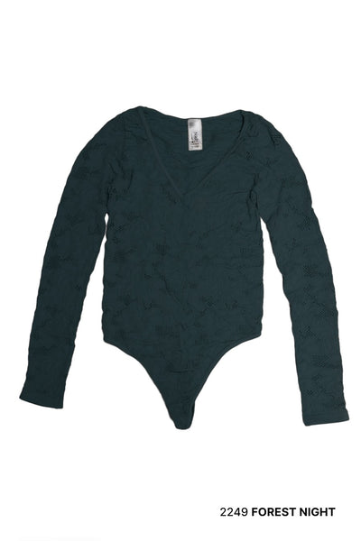 Lace Textured Bodysuit