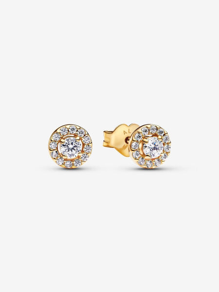 Pandora Round Pavé Halo Stud Earrings