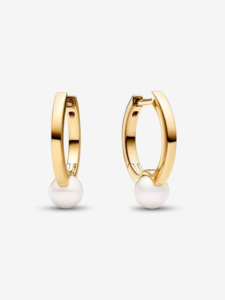 Pandora Treated Freshwater Cultured Pearl Hoop Earrings