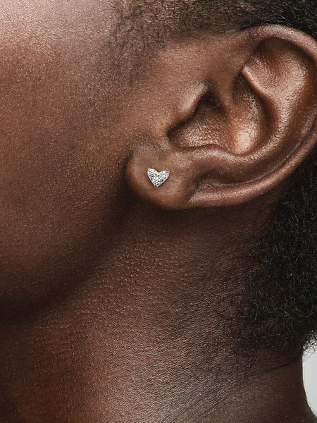 Pandora Triple Stone Heart Stud Earrings