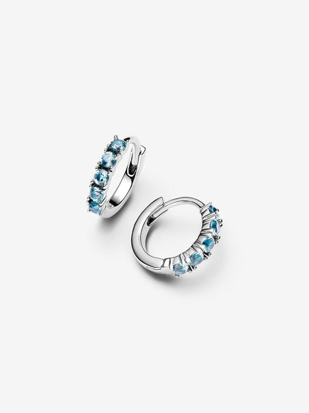 Pandora Light Blue Huggie Earrings