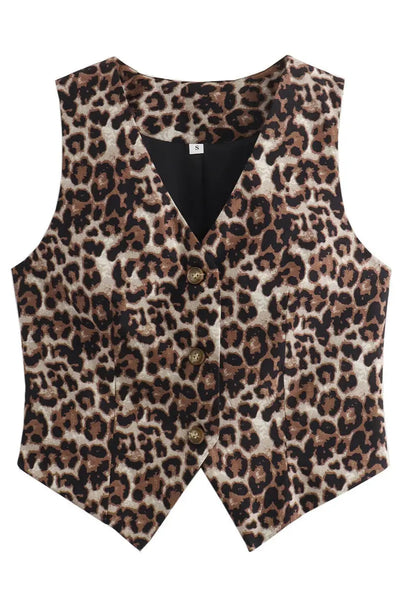 Leopard Print Vest