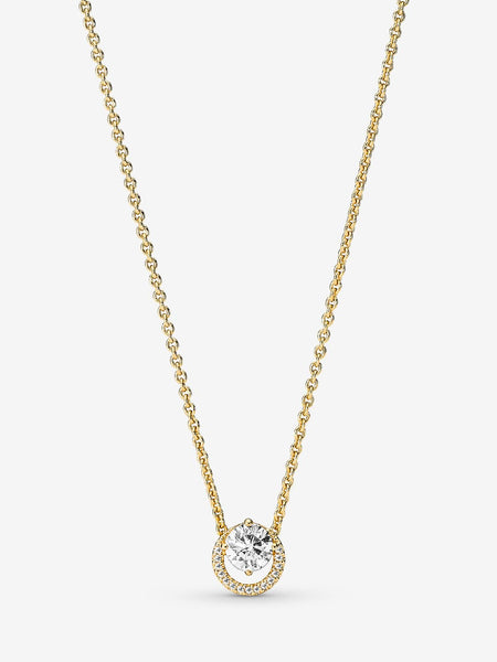 Pandora Sparkling Round Halo Pendant Collier Necklace