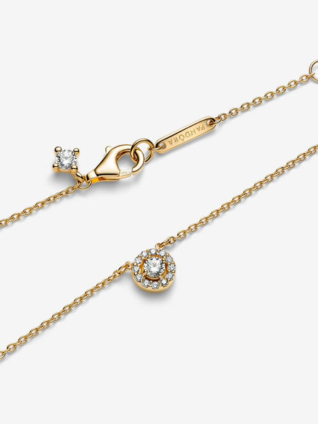 Pandora Round Pavé Halo Pendant Necklace