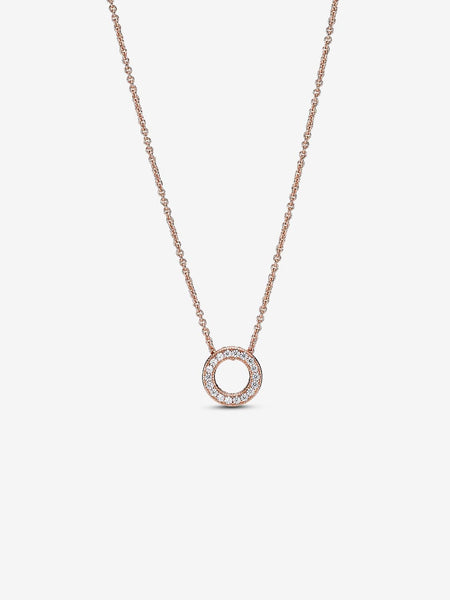 Pandora Logo Pavé Circle Collier Necklace