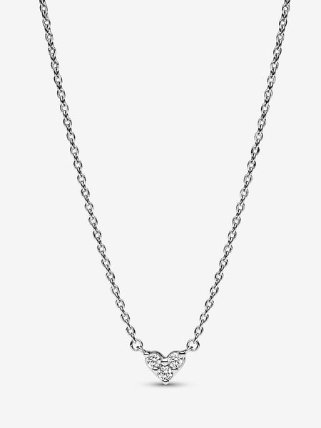 Pandora Triple Stone Heart Collier Necklace