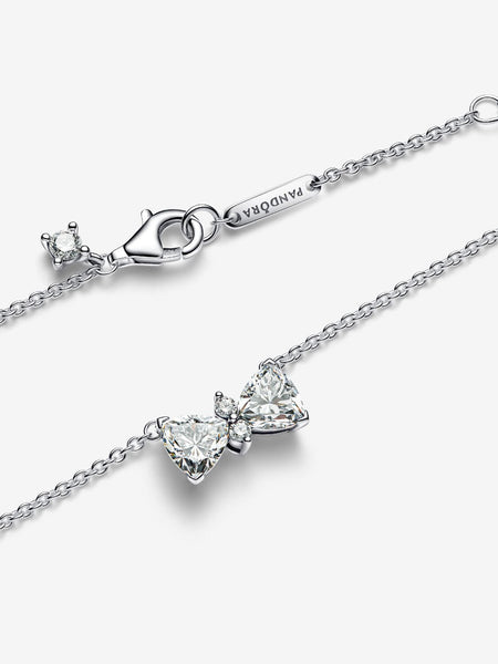 Pandora Sparkling Bow Necklace