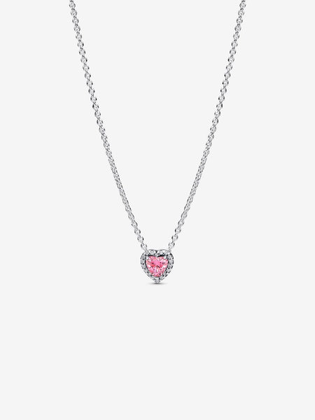 Pandora Pink Elevated Heart Necklace