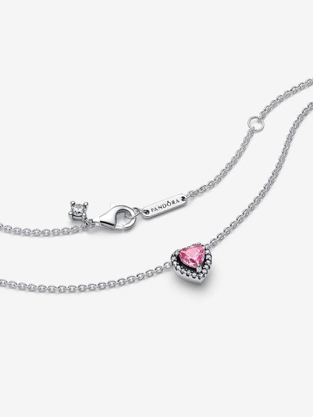 Pandora Pink Elevated Heart Necklace