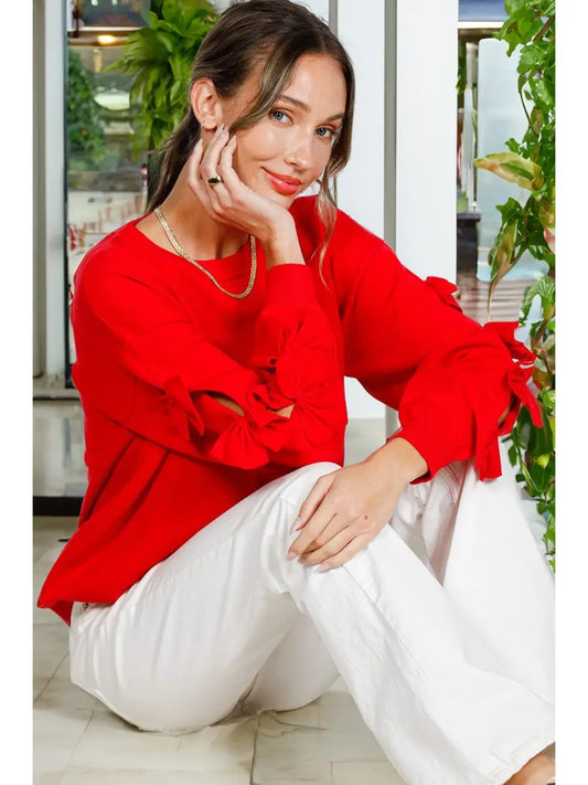 Bow Embellished Sweater