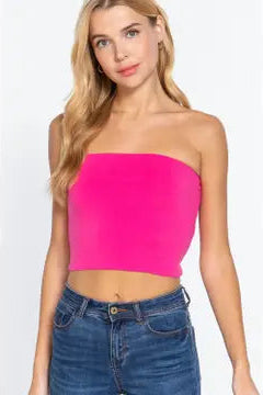 Solid Crop Tube Top