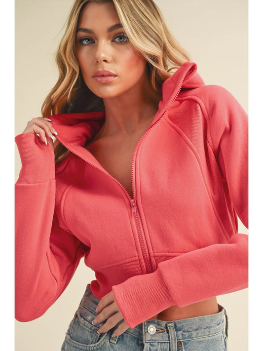 Deva Cropped Hooded Jacket