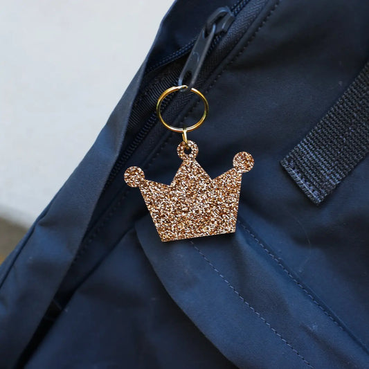 Glitter Crown Keychain