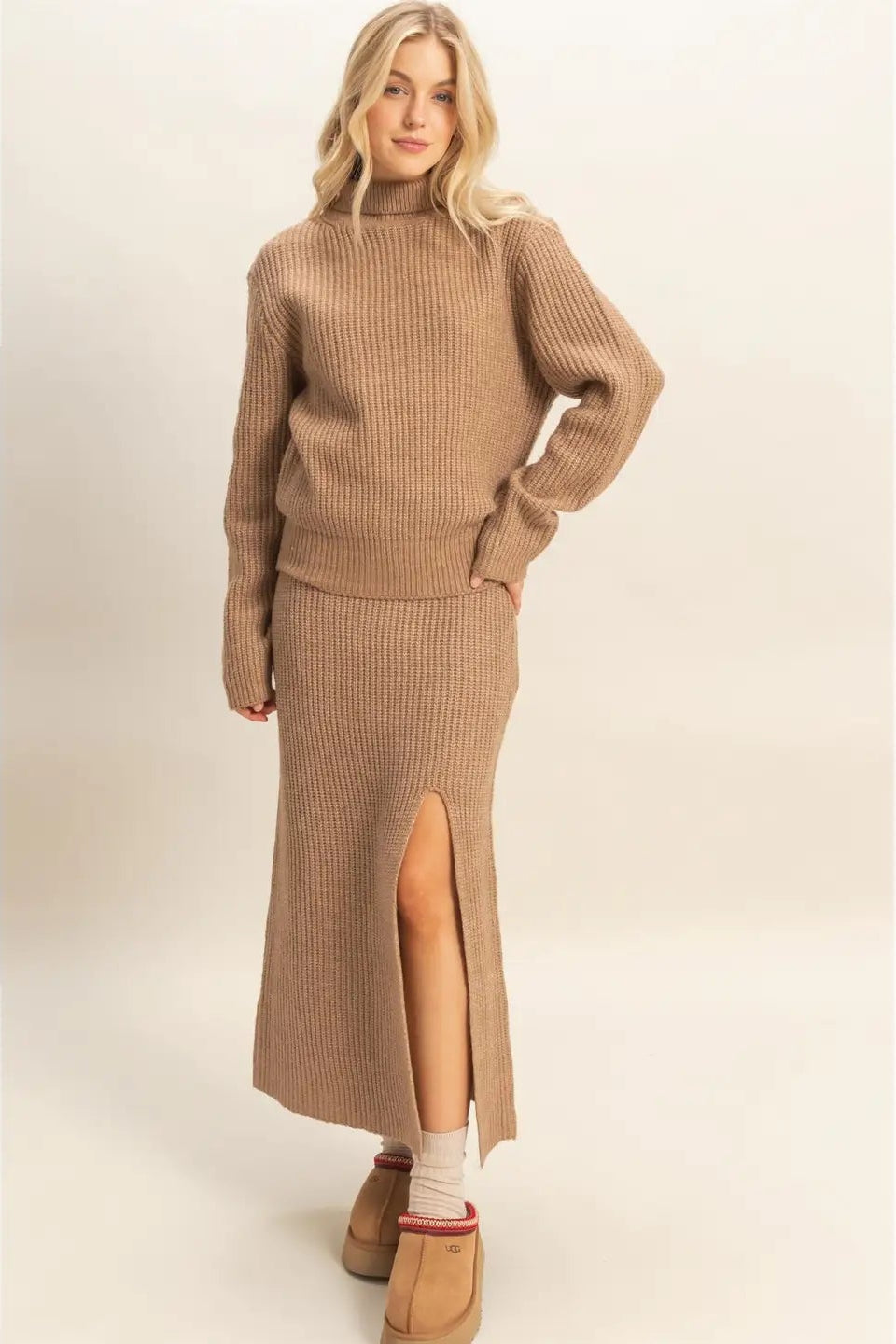 Ribbed Turtleneck Sweater