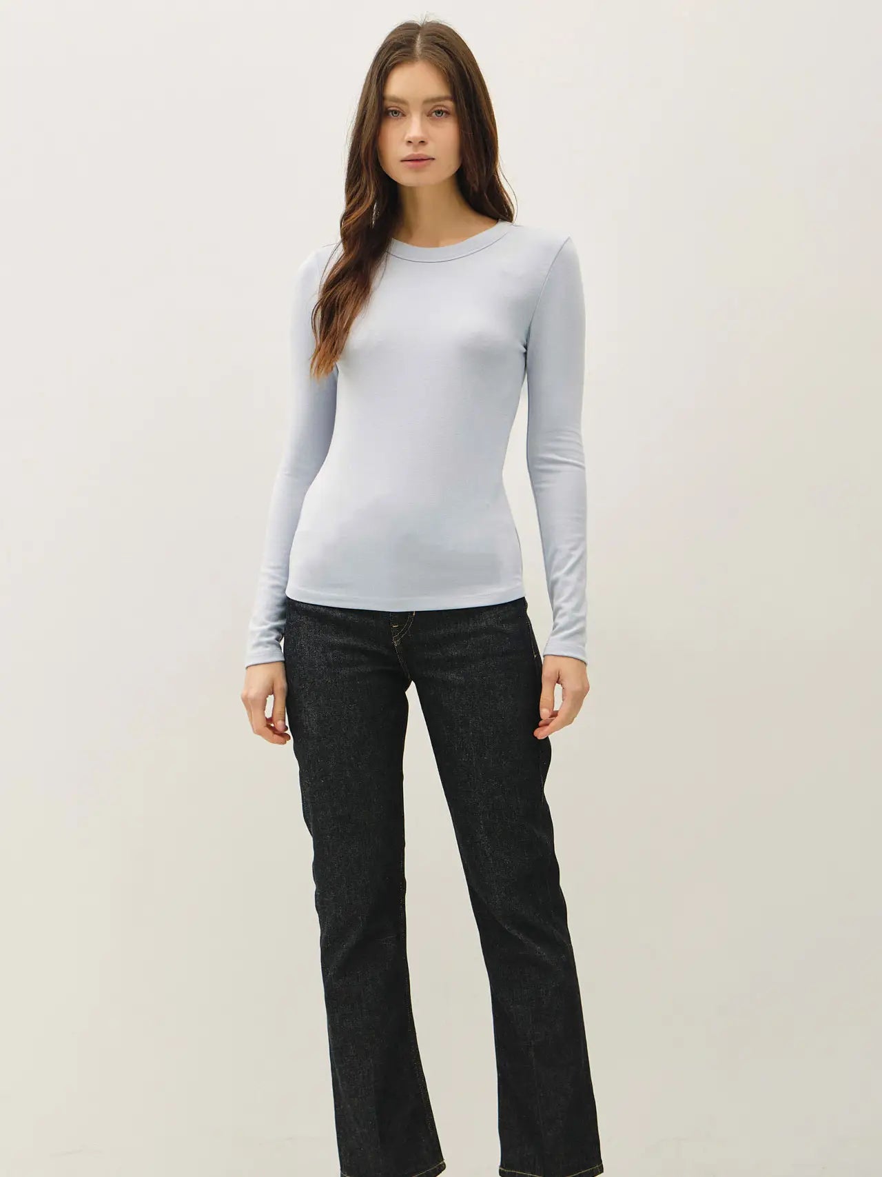 Round Neck Long Sleeve Top
