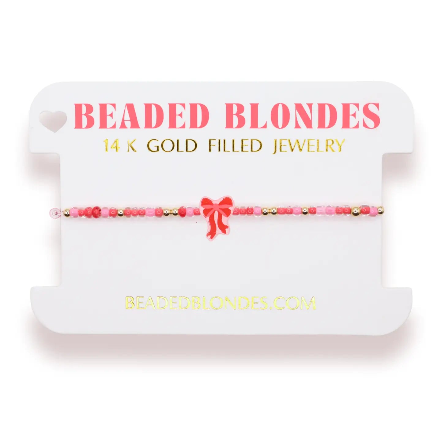 Valentines Bow Sprinkle Bracelet