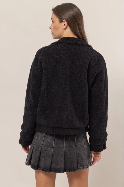 Sherpa Button-Front Jacket