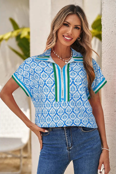 Moroccan Mosaic Print Top