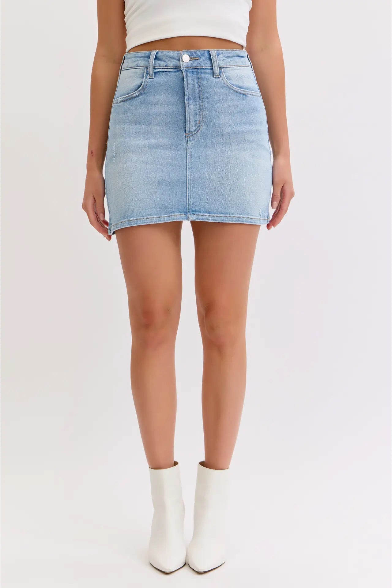 Basic Mid Waisted Mini Skirt