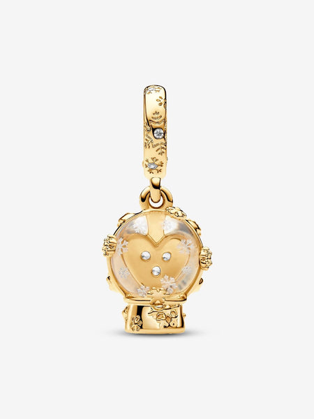 Pandora Heart Snowflake Snow Globe Dangle Charm