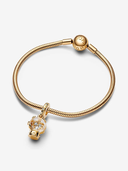 Pandora Heart Snowflake Snow Globe Dangle Charm