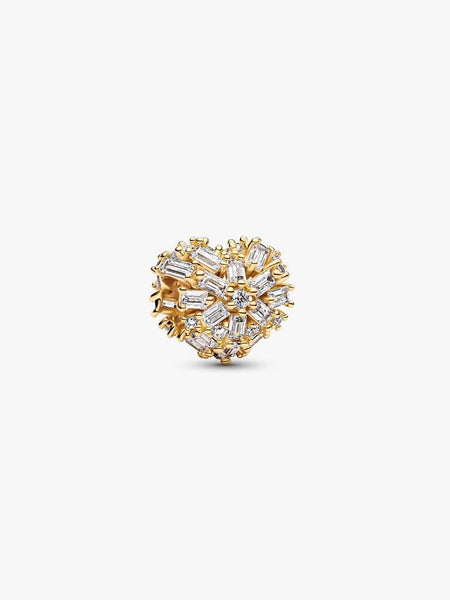 Pandora Sparkling Heart Charm/14k gold plating
