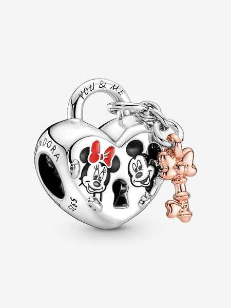 Pandora Disney Mickey Mouse & Minnie Mouse Padlock Charm