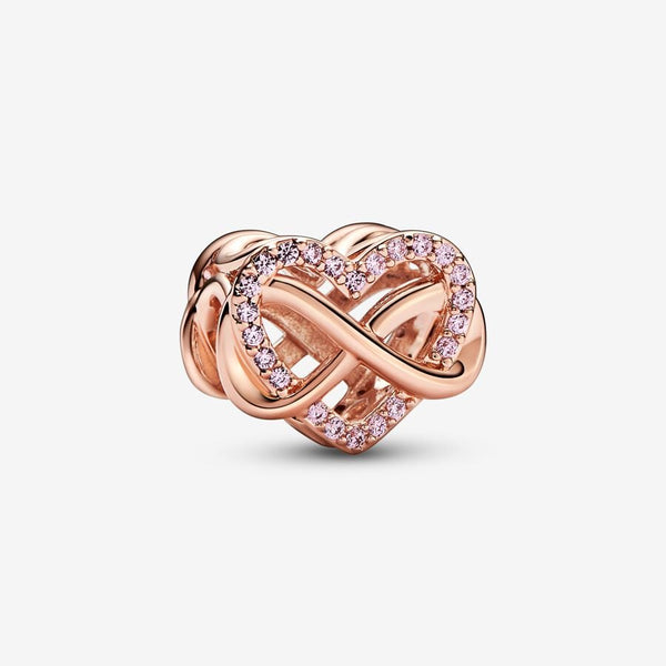 Pandora Sparkling Infinity Pink Heart Charm