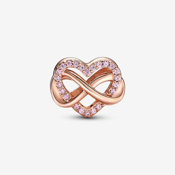 Pandora Sparkling Infinity Pink Heart Charm