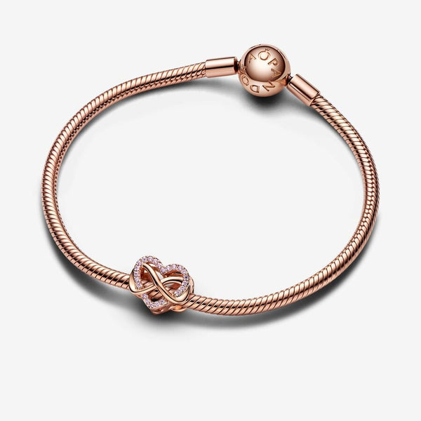 Pandora Sparkling Infinity Pink Heart Charm