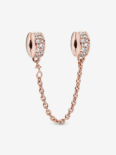 Pandora Clear Pavé Safety Chain Clip Charm