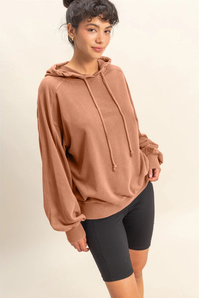 Mineral Washed Seam Detail Hoodie