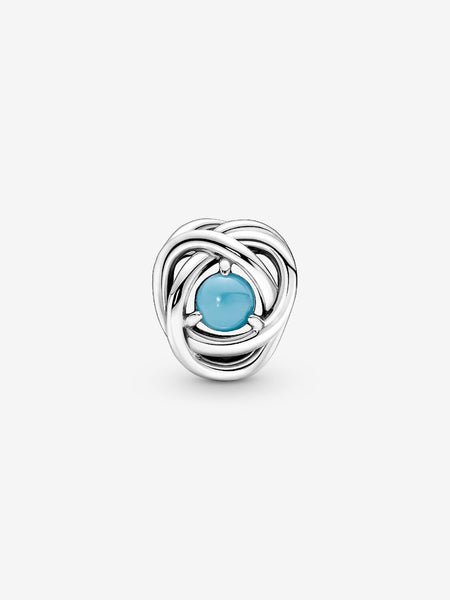 Pandora December Turquoise Blue Eternity Circle Charm