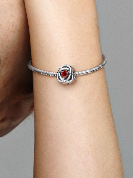 Pandora July True Red Eternity Circle Charm