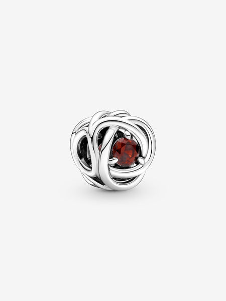 Pandora January Red Eternity Circle Charm