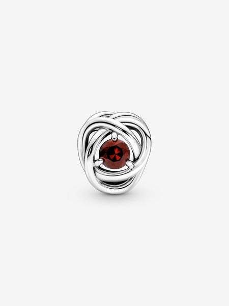 Pandora January Red Eternity Circle Charm