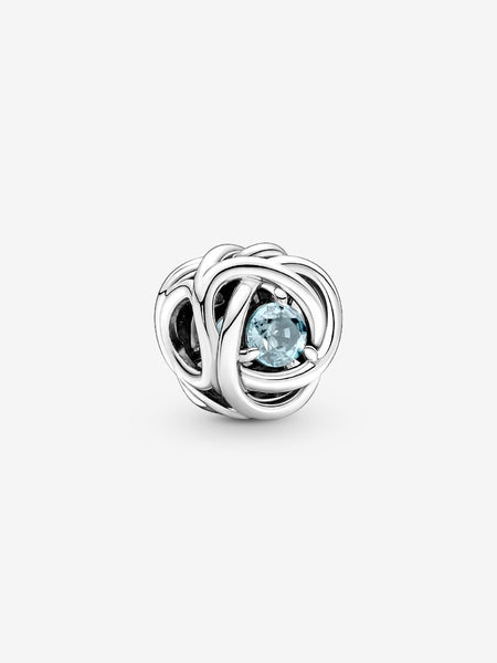Pandora March Sea Aqua Blue Eternity Circle Charm