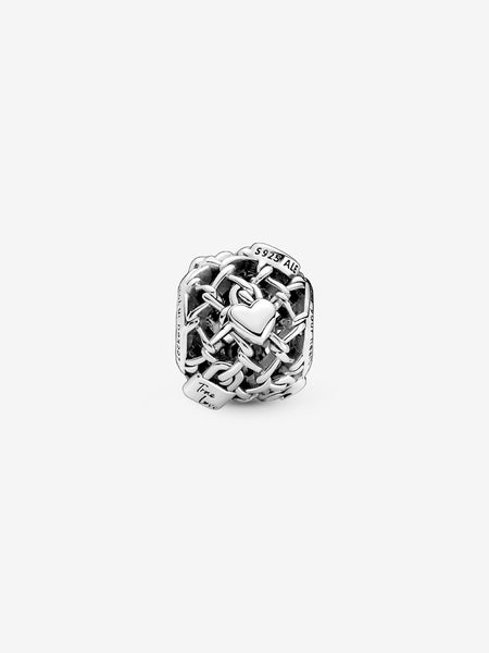 Pandora Openwork Chain Link Padlock Charm