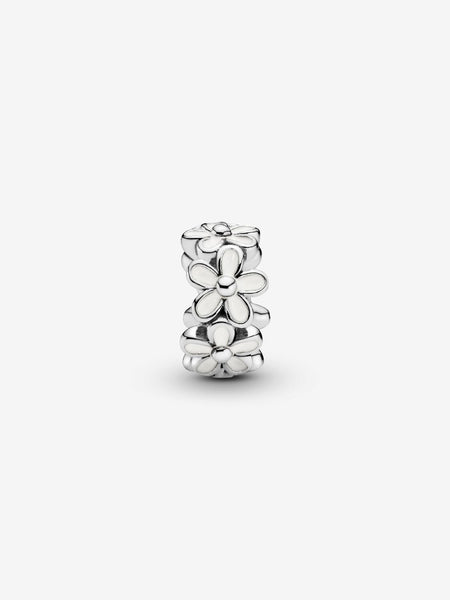 Pandora White Daisy Flower Spacer Charm