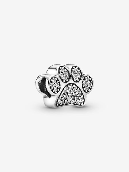 Pandora Sparkling Paw Print Charm