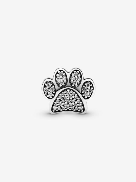 Pandora Sparkling Paw Print Charm