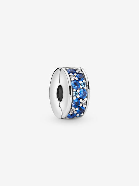 Pandora Blue Pavé Clip Charm