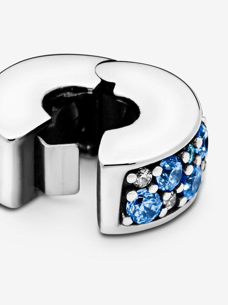 Pandora Blue Pavé Clip Charm