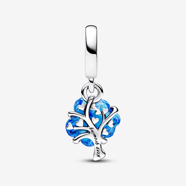 Pandora Blue Murano Glass Family Tree Dangle Charm