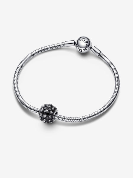 Pandora Sparkling Pavé Round Black Charm